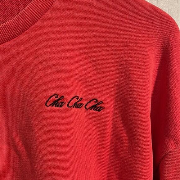 Amuse Society El Campo Red Cropped Pullover Sweater Sz S - Picture 4 of 8